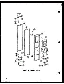 Freezer Door Parts parts for Amana Side-By-Side Refrigerator SD19G-1-C-P60201-29WC from AppliancePartsPros.com