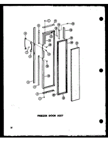 Freezer Door Assy (Sr25w-C / P60340-43Wc) (Sr25w / P60340-43W) (Sr25w-Ag / P60340-43Wg) (Sr25w-A / P60340-43Wa) (Sd25w-C / P60340-51Wc) (Sd25w / P60340-51W) (Sd25w-Ag / P60340-51Wg) (Sd25w-A / P60340-51Wa) (Sr22w-Ag / P60340-45Wg) (Sr22w / P60340-45W) (Sr22w-A / P60340-45Wa) ( parts for Amana Side-By-Side Refrigerator SD22W-A-P60340-52WA from AppliancePartsPros.com
