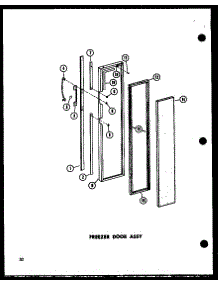 Freezer Door Assy (Sp19w-C / P60350-46Wc) (Sp19w / P60350-46W) (Sp19w-A / P60350-46Wa) (Sp19w-L / P60350-46Wl) (Sp19w-Ag / P60350-46Wg) (Sp17w-Ag / P60350-50Wg) (Sp17w / P60350-50W) (Sp17w-L / P60350-50Wl) (Sp17w-C / P60350-50Wc) (Sp17w-A / P60350-Wa) (Sp17w / P60350-53W) (Sp1 parts for Amana Side-By-Side Refrigerator SD22W-A-P73320-21WA from AppliancePartsPros.com