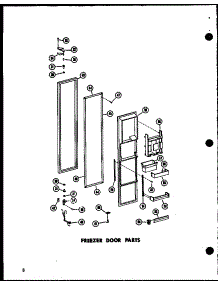 Freezer Door Parts (Sr25w / P60340-1W) (Sr25w-C / P60340-1Wc) (Sr25w-Ag / P60340-1Wg) (Sr25w-A / P60340-1Wa) (Sd25w-C / P60340-11Wc) (Sd25w-A / P60340-11Wa) (Sd25w / P60340-11W) (Sd25w-Ag / P60340-11Wg) (Sr22w-C / P60340-4Wc) (Sr22w-A / P60340-4Wa) (Sr22w / P60340-4W) (Sr22w-A parts for Amana Side-By-Side Refrigerator SD22W-P60340-12W from AppliancePartsPros.com
