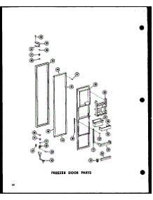 Freezer Door Parts parts for Amana Side-By-Side Refrigerator SD25G-1-A-P60201-2WA from AppliancePartsPros.com