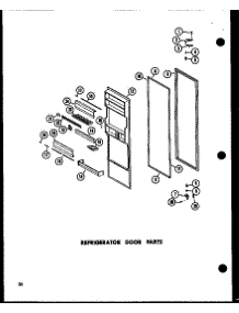 Refrigerator Door Parts (Sp19w-C / P60350-46Wc) (Sp19w / P60350-46W) (Sp19w-A / P60350-46Wa) (Sp19w-L / P60350-46Wl) (Sp19w-Ag / P60350-46Wg) (Sp17w-Ag / P60350-50Wg) (Sp17w / P60350-50W) (Sp17w-L / P60350-50Wl) (Sp17w-C / P60350-50Wc) (Sp17w-A / P60350-Wa) (Sp17w / P60350-53W parts for Amana Side-By-Side Refrigerator SD25W-C-P73320-18WC from AppliancePartsPros.com