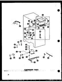 Compressor Parts (Sr25w / P60340-75W) (Sr25w-C / P60340-75Wc) (Sr25w-Ag / P60340-75Wg) (Sr25w-A / P60340-75Wa) (Sd25w-C / P60340-76Wc) (Sd25w-A / P60340-76Wa) (Sd25w / P60340-76W) (Sd25w-Ag / P60340-76Wg) (Sr22w-C / P60340-72Wc) (Sr22w-A / P60340-72Wa) (Sr22w / P60340-72W) (Sr parts for Amana Side-By-Side Refrigerator SD25W-P60340-38W from AppliancePartsPros.com