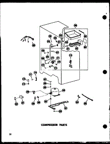 Compressor Parts parts for Amana Side-By-Side Refrigerator SD25W-P60350-28W from AppliancePartsPros.com