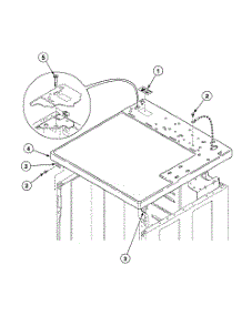 Cabinet Top parts for Speed Queen Dryer SDE007LF from AppliancePartsPros.com