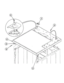 Cabinet Top parts for Speed Queen Dryer SDE107LF1724 from AppliancePartsPros.com