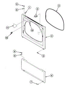 Front Panel parts for Speed Queen Dryer SDE107QF99L6 from AppliancePartsPros.com