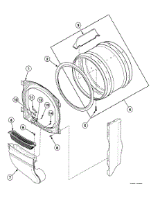 Cylinder Assy parts for Speed Queen Dryer SDE107WF1500 from AppliancePartsPros.com