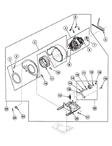 Motor Assy parts for Speed Queen Dryer SDE107WF1724 from AppliancePartsPros.com
