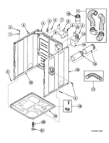 Cabinet Assy parts for Speed Queen Dryer SDE107WF99L7 from AppliancePartsPros.com