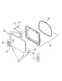 Door Assy parts for Speed Queen Dryer SDE307LF1500 from AppliancePartsPros.com