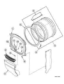Cylinder parts for Speed Queen Dryer SDE307QF1500 from AppliancePartsPros.com