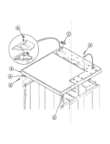 Cabinet Top parts for Speed Queen Dryer SDE307WF from AppliancePartsPros.com