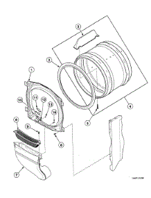 Cylinder parts for Speed Queen Dryer SDE407QF1500 from AppliancePartsPros.com