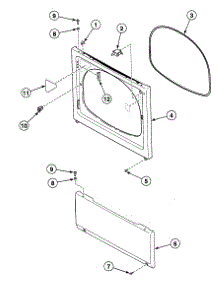Front Panel parts for Speed Queen Dryer SDE407WF from AppliancePartsPros.com