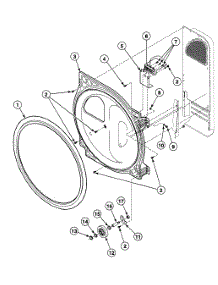 Roller Assy parts for Speed Queen Dryer SDE707LF1500 from AppliancePartsPros.com