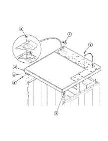 Cabinet Top parts for Speed Queen Dryer SDE707WF1500 from AppliancePartsPros.com