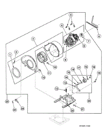 Motor Assy parts for Speed Queen Dryer SDE807QF1500 from AppliancePartsPros.com