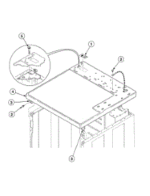 Cabinet Top parts for Speed Queen Dryer SDE807WF1500 from AppliancePartsPros.com