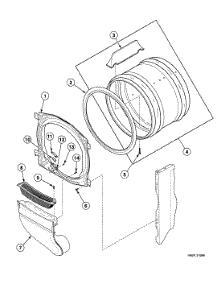 Cylinder parts for Speed Queen Dryer SDE907LF1500 from AppliancePartsPros.com
