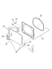 Door Assy parts for Speed Queen Dryer SDE907WF1500 from AppliancePartsPros.com