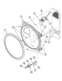Roller Assy parts for Speed Queen Dryer SDEA07QJ from AppliancePartsPros.com