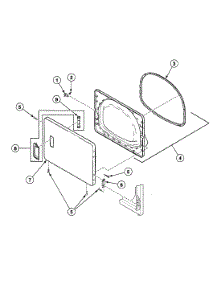 Door Assy parts for Speed Queen Dryer SDEA07WJ1500 from AppliancePartsPros.com