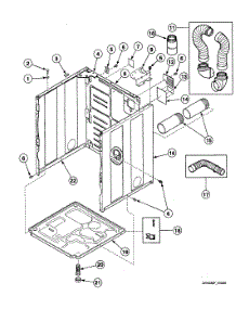 Cabinet Assy parts for Speed Queen Dryer SDEB07LJ1500 from AppliancePartsPros.com