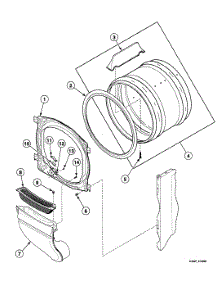 Cylinder Assy parts for Speed Queen Dryer SDEC07QJ from AppliancePartsPros.com