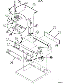 Control Panel parts for Speed Queen Dryer SDEF07QJ1500 from AppliancePartsPros.com