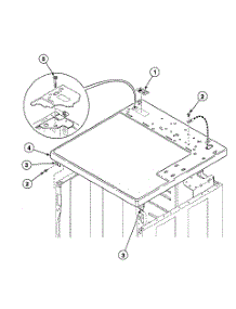 Cabinet Top parts for Speed Queen Dryer SDEF07QJ1500 from AppliancePartsPros.com