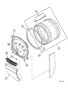 Cylinder parts for Speed Queen Dryer SDEY07WF1500 from AppliancePartsPros.com