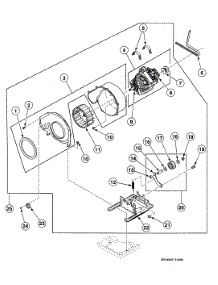 Motor Assy parts for Speed Queen Dryer SDG009WF from AppliancePartsPros.com