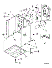Cabinet Assy parts for Speed Queen Dryer SDG009WF from AppliancePartsPros.com
