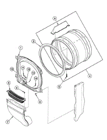 Cylinder parts for Speed Queen Dryer SDG109LF1124 from AppliancePartsPros.com