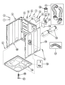 Cabinet Assy parts for Speed Queen Dryer SDG109WF1124 from AppliancePartsPros.com