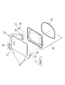 Door Assy parts for Speed Queen Dryer SDG109WF99L7 from AppliancePartsPros.com