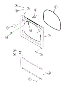 Front Panel parts for Speed Queen Dryer SDG309WF from AppliancePartsPros.com