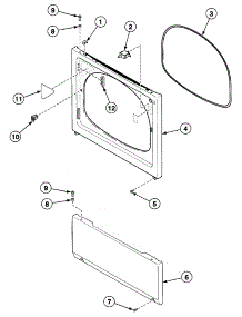Front Panel parts for Speed Queen Dryer SDG409WF from AppliancePartsPros.com