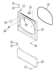 Front Panel parts for Speed Queen Dryer SDG609LF from AppliancePartsPros.com
