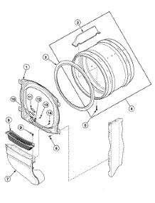 Drum Assy parts for Speed Queen Dryer SDG609WF from AppliancePartsPros.com