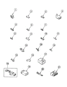 Terminals parts for Speed Queen Dryer SDG709QF from AppliancePartsPros.com