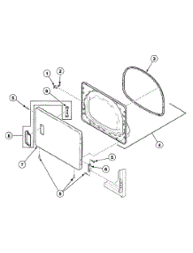 Door Assy parts for Speed Queen Dryer SDG809LF from AppliancePartsPros.com