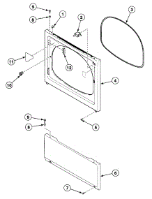 Front Panel parts for Speed Queen Dryer SDG809LF from AppliancePartsPros.com