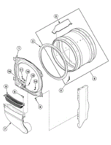Drum Assy parts for Speed Queen Dryer SDG809WF from AppliancePartsPros.com