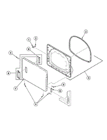 Door Assy parts for Speed Queen Dryer SDG909LF1124 from AppliancePartsPros.com