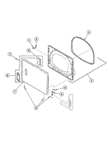 Door Assy parts for Speed Queen Dryer SDGC09WJ from AppliancePartsPros.com