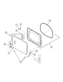 Door Assy parts for Speed Queen Dryer SDGF09QJ from AppliancePartsPros.com