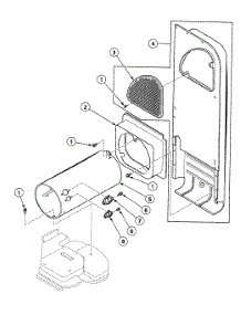 Heater Duct parts for Speed Queen Dryer SDGF09WJ from AppliancePartsPros.com