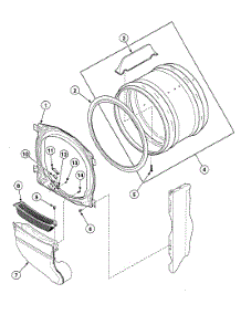 Cylinder parts for Speed Queen Dryer SDGT09QF from AppliancePartsPros.com